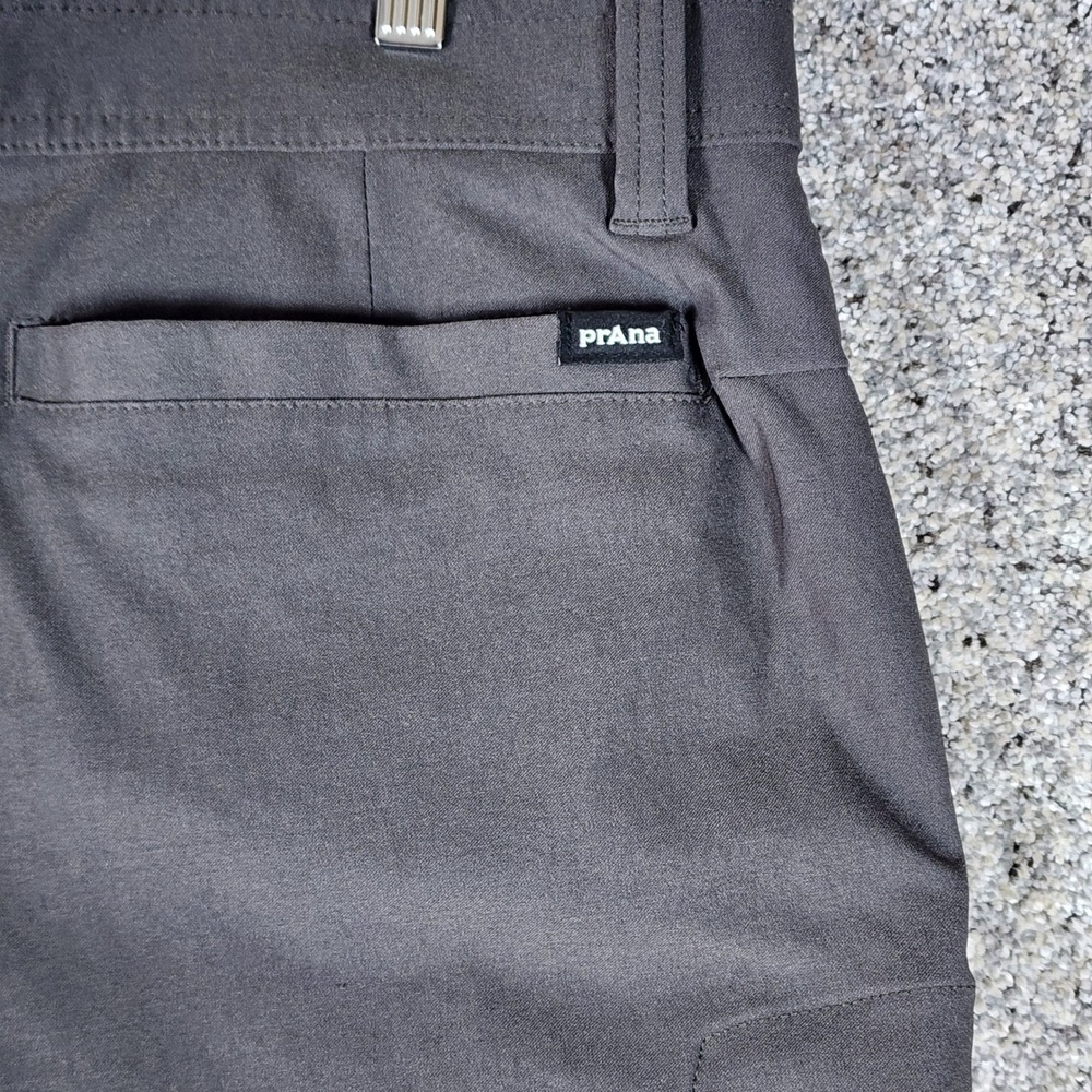 Prana Zion Pants Mens 38/32 Standard Fit Stretch Charcoal Gray NWOT - Picture 9 of 16